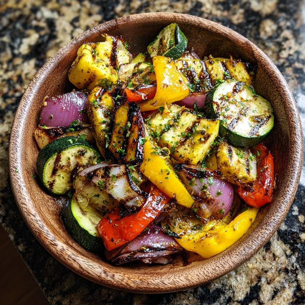 Healthy Lemon Herb Grilled Veggies