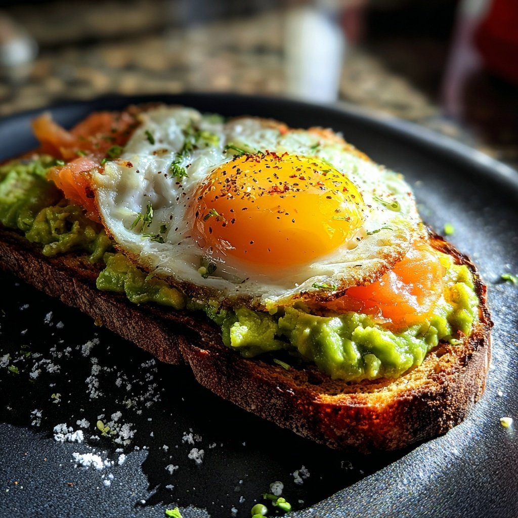 Sunny Side Up Salmon Avocado Toast
