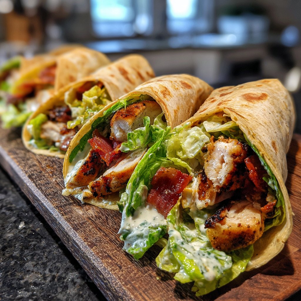 Delicious Chicken Caesar Wraps