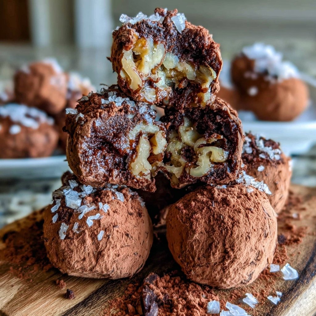 Walnut Brownie Truffle Bites