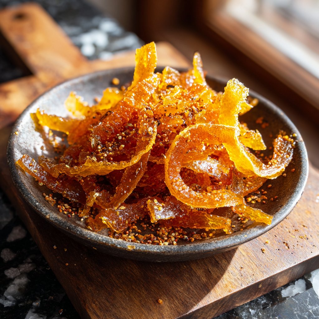 Candied Orange Peel with Warm Spices