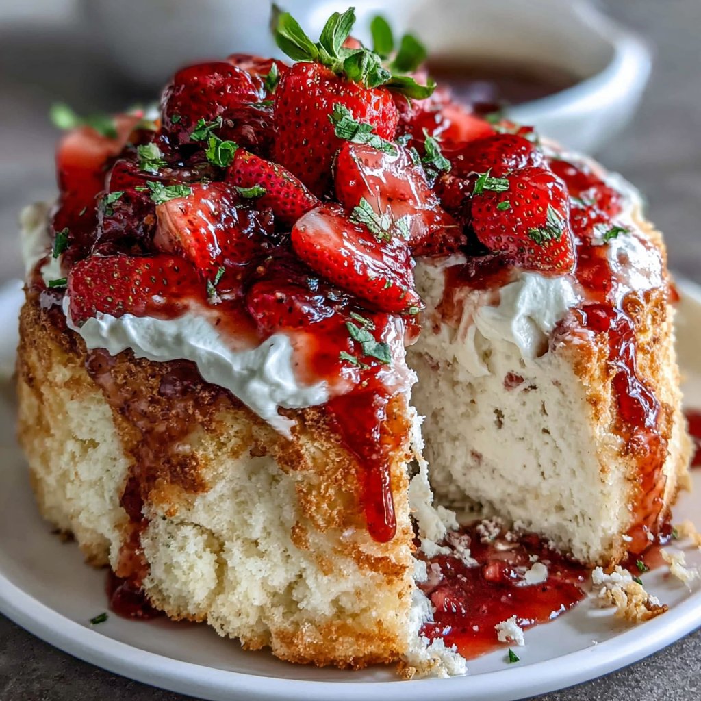 Strawberry Dream Angel Cake