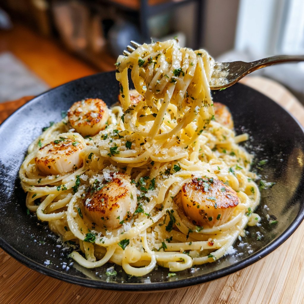 Lemon Butter Scallop Pasta